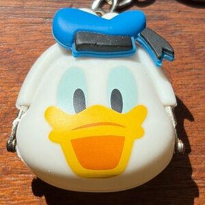 Disney White & Blue Donald Duck Silicone Coin Purse Keychain